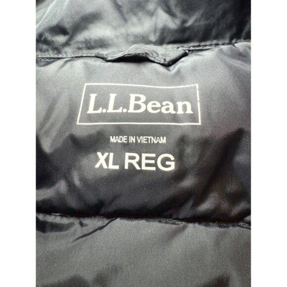 L.L.Bean DownTek Puffer Jacket Womens XL Black Lightweight Full Zip Pockets - Picture 3 of 11